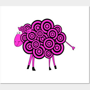 Pink sheep Posters and Art